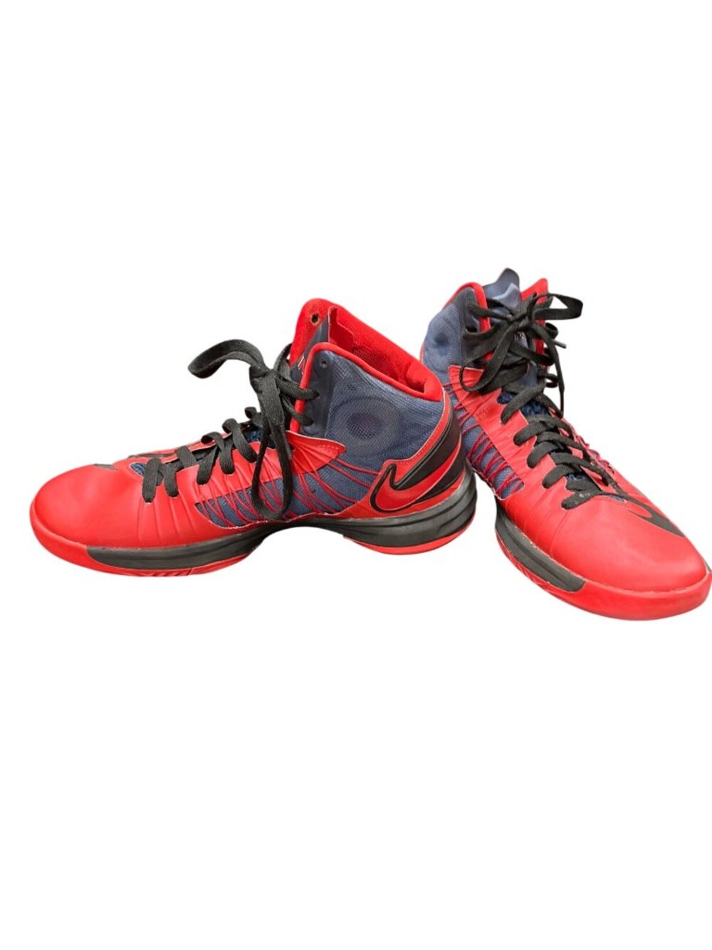 Nike Hyperdunk 2012ID 553201-991 mens red blue mid basketball sneakers sz 9.5